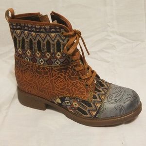 Socofy Lace-up Ankle Boot